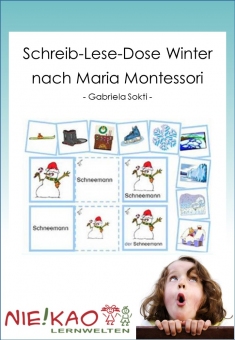 Schreib-Lese-Dose Winter nach Maria Montessori 