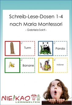 Schreib-Lese-Dosen 1-4 nach Maria Montessori 